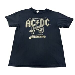 Ac/dc British Tour 1982 Shirt Medium Black Retro Vintage